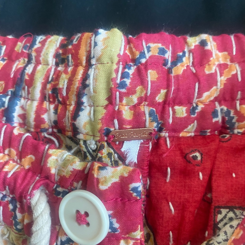 Bohemian Red Patterned Pants - image 2